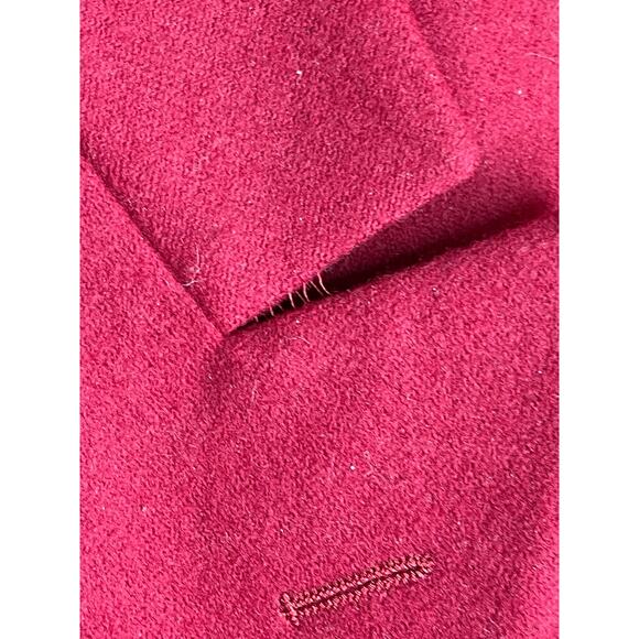 Vintage Red Burberry Long Sleeve Gold Button Detail Double Breasted Blazer - Picture 9 of 12